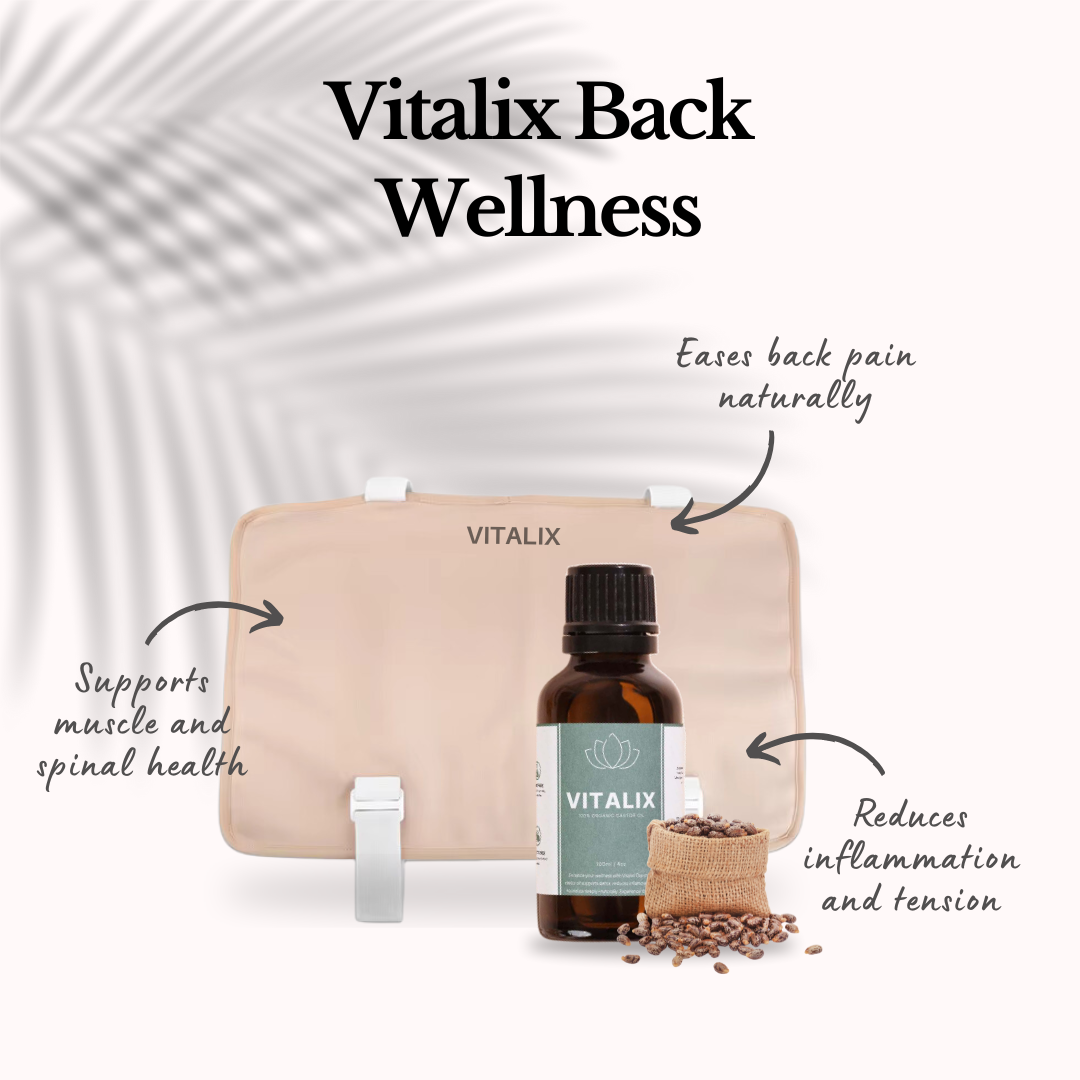 Vitalix Back Wellness Pack (Wraps + Castor Oil)