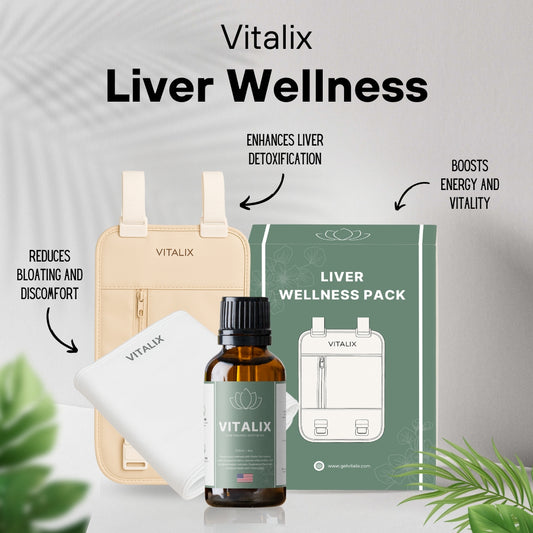 Vitalix Liver Wellness Pack (Wrap + Castor Oil + FREE Flannel)